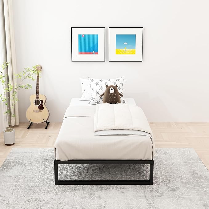 12 Inch Twin Size Bed Frames Heavy Duty Metal Twin Platform Bed Frame No Box - Image 9