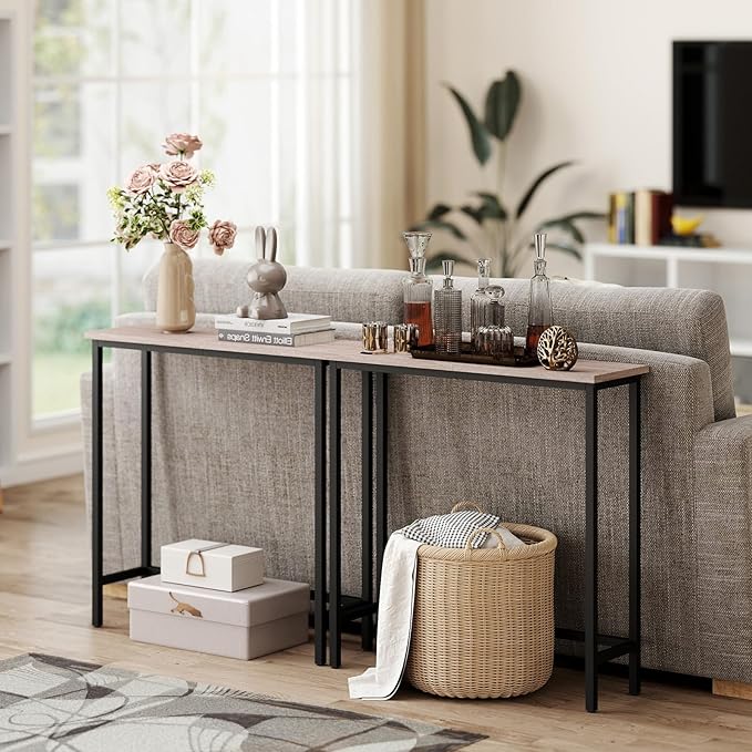 HollyHOME Narrow Console Table, 29.5" Slim Entryway Table, Sofa Stand, Hallway - Image 5