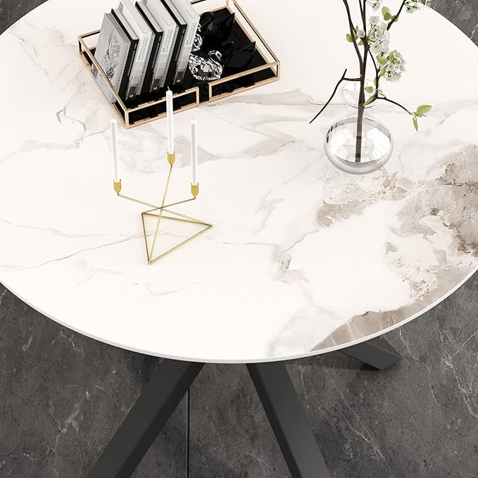Round Marble Dining Table for 2-4 - Image 5