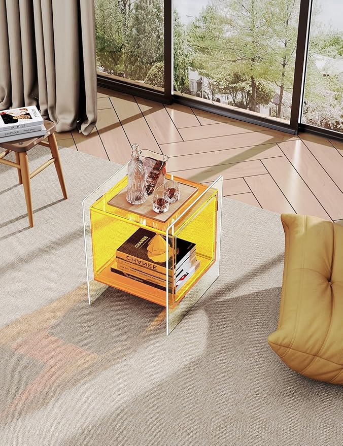 Acrylic Nightstand Colorful Bedside Table - Image 4