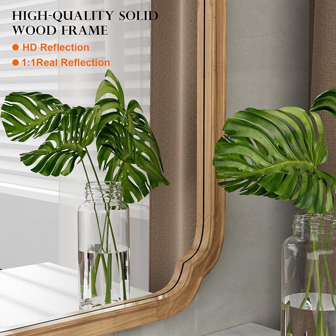 WallBeyond 30" x 40" Rounded Corner Arch Wall Mirror - Image 5