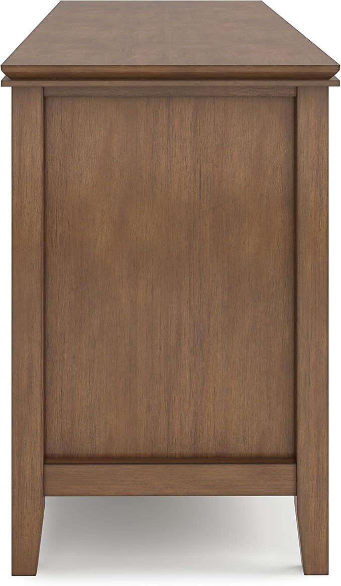 SIMPLIHOME Artisan SOLID WOOD 72 inch Wide Contemporary TV Media Stand in - Image 6