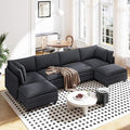Vesgantti 143" U Shaped Sectional Modular Couch, Comfy Corduroy Upholstered by Vesgantti
