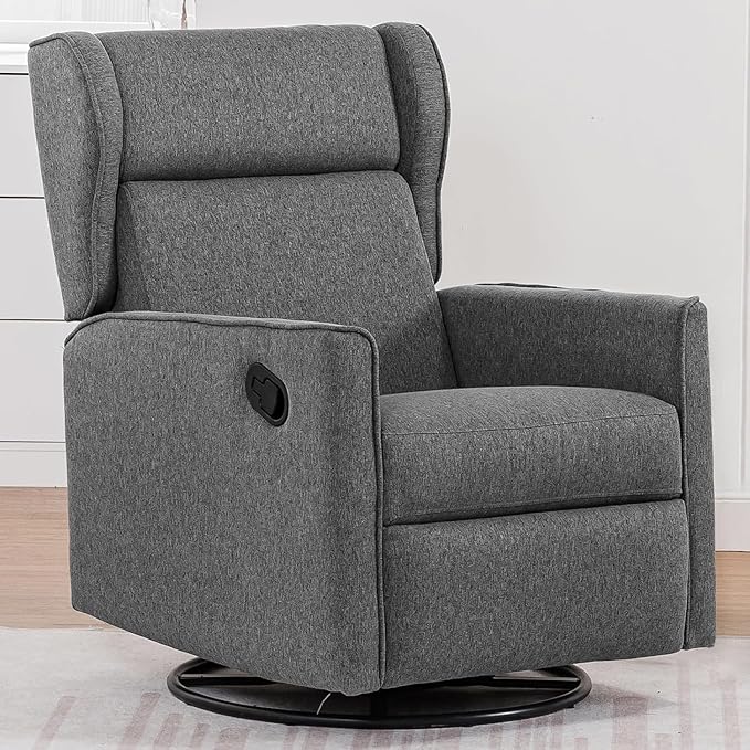 COMHOMA Rocking Recliner Chair, Swivel Glider Reclining Single Sofa Manual by ComHoma