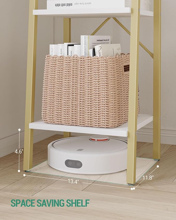 Ladder Shelf, Bookshelf Bookcase, Freestanding Corner Storage Shelve - Image 5