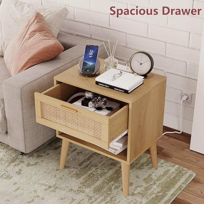 Irontar 17.7''L Nightstand Set of 2, Bedroom Night Stand - Image 5