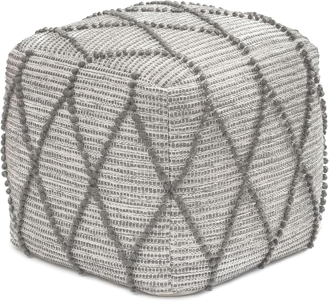 Anji Mountain 100% Handmade & Handcrafted Comfortable Home Décor Pouf Ottoman - Image 3