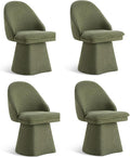 Swivel Dining Chairs Modern Desk Chair Upholstered Linen Fabric Side Chair by Kislot