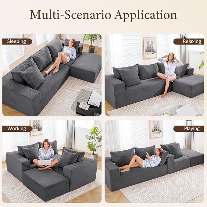 INGEROOM 108" Cloud Sectional Couch - Image 7