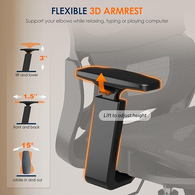 GABRYLLY Ergonomic Office Chair, High-Back Desk Chairs - Image 4