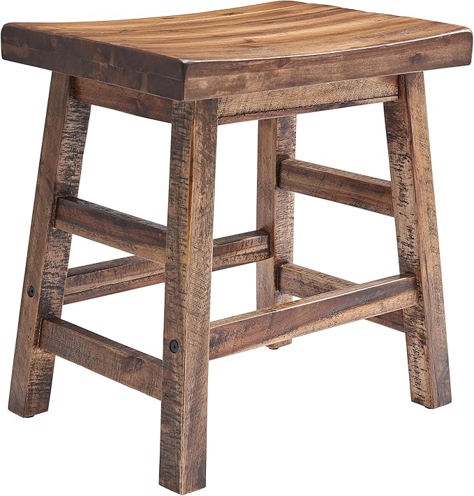 Alaterre Furniture Durango 20-Inch Tall Industrial Wood Dining Stool - Image 8