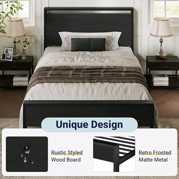 Allewie Twin Size Platform Bed Frame - Image 4