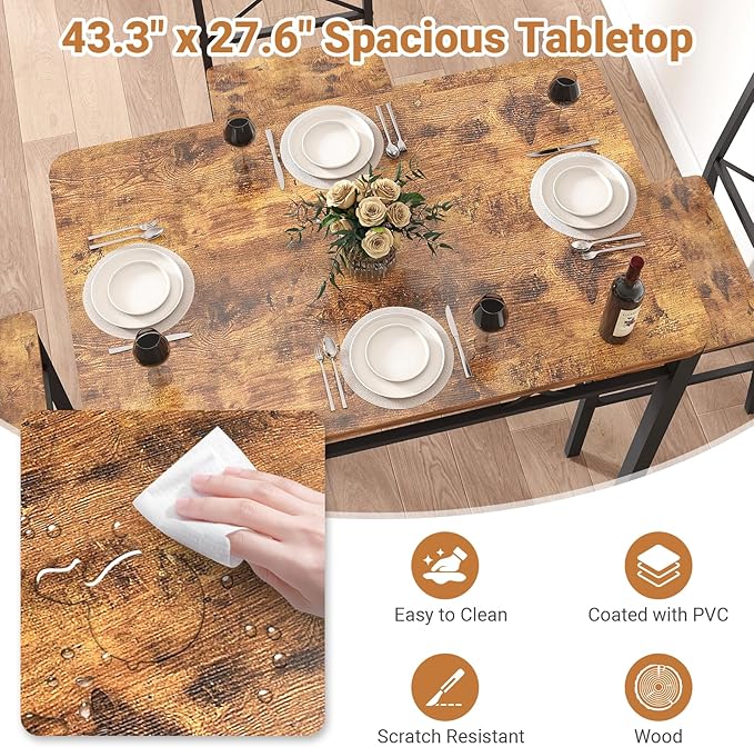 5-Piece Dining Table Set, Dining Table Set - Image 6