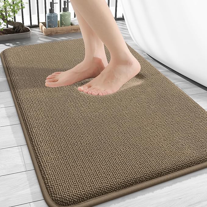 OLANLY Thick Memory Foam Bath Mat Rug 30x20, Extra Soft Absorbent Bathroom Rug by OLANLY
