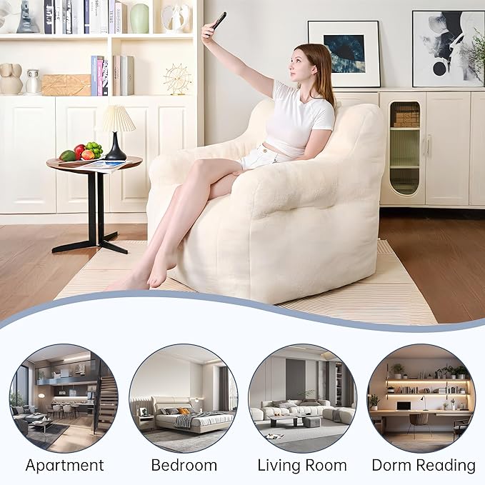 Giant Bean Bag Chairs for Adults and Kids, 3FT Bean Bag Chair - Image 9