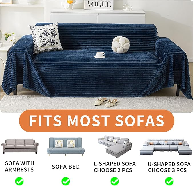 HAOMAIJIA Faux Fur Sofa Covers Couch Covers - Image 6