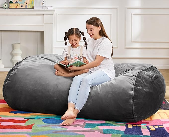 Hobestluk 5FT Bean Bag Chair Large Beanbag Lounger - Image 3