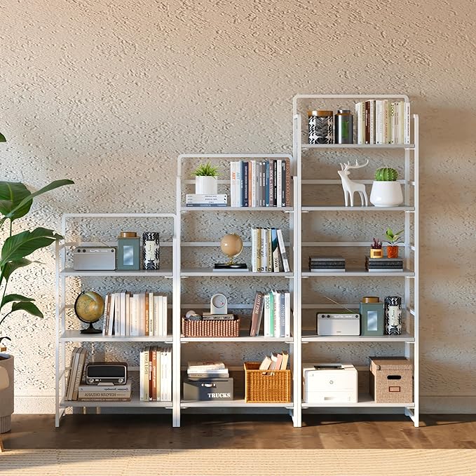 4NM No Assembly Folding Bookshelf, 4-Shelf 54" H Collapsible Foldable Bookcase - Image 5