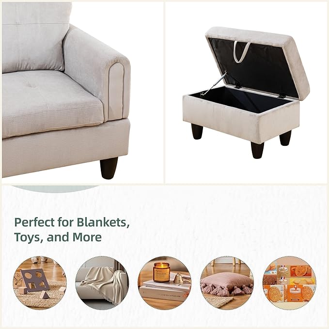 L Shaped Sectional Couches for Living Room, Modern Modular Sectional Sofa - Image 4