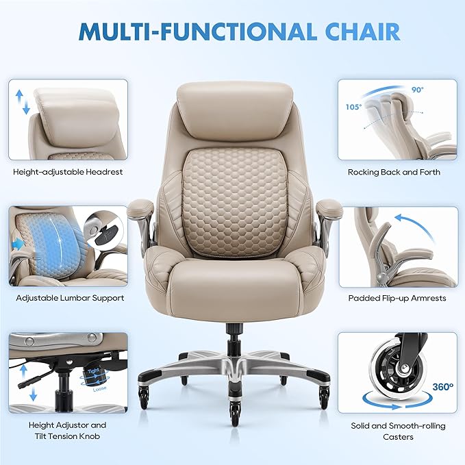 COLAMY Office Ergonomic Desk High Back Executive Chair - Image 4