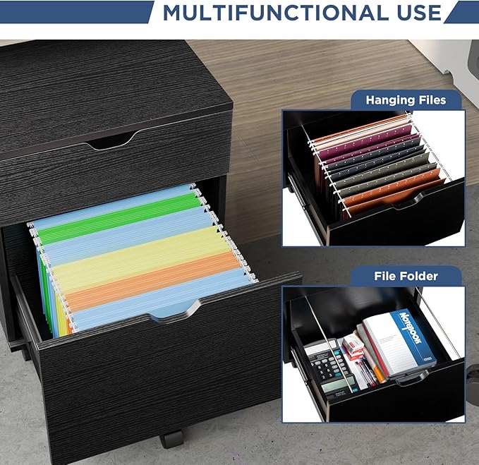 HollyHOME File Cabinet, 2 Drawers Filing Cabinet - Image 6