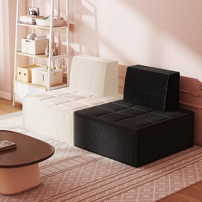 Bean Bag Chair, Accent Chair, Modular Sherpa Sofa Chair, Floor Sofa - Image 4
