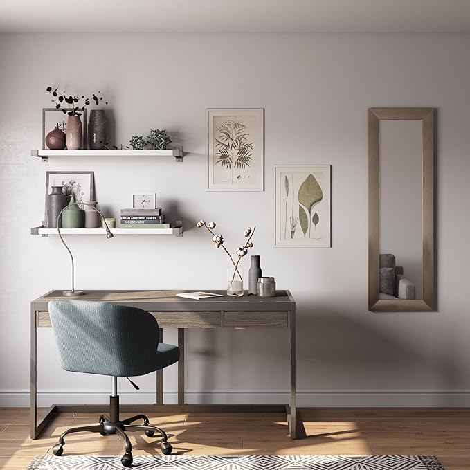 SIMPLIHOME Erina SOLID ACACIA WOOD Industrial 60 inch Wide Writing Office Desk - Image 8