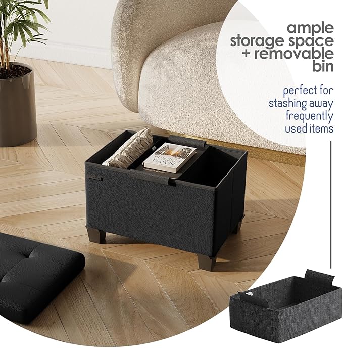 STORAGEBUD Storage Ottoman Cube - Image 3