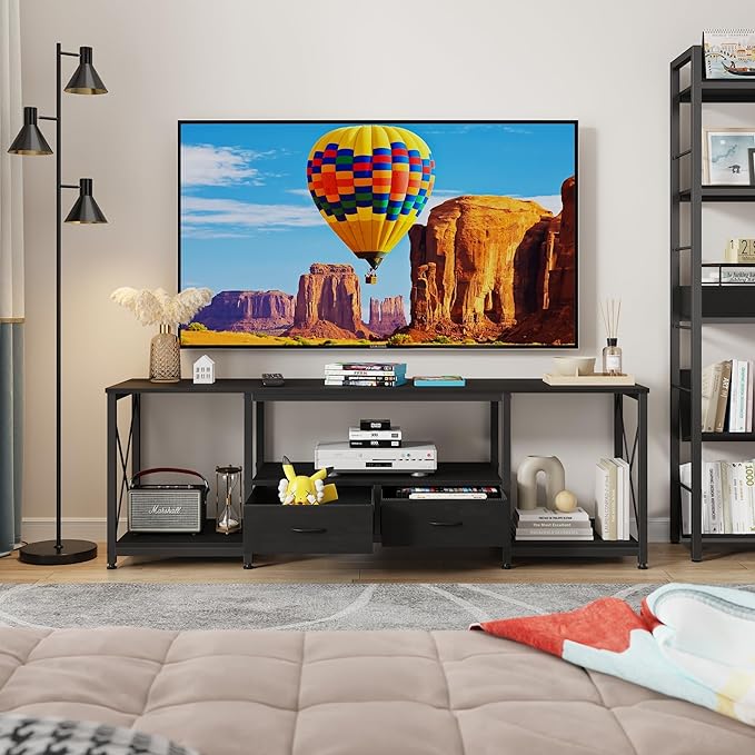 TV Stand with Fabric Drawers for 55 60 65 Inches TV - Image 6