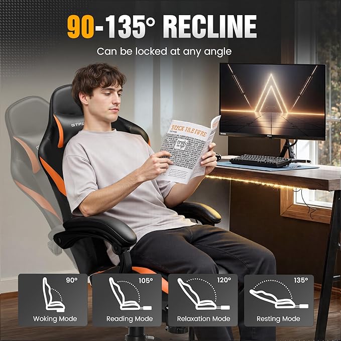 GTRACING Gaming Chair with Foot Rest & Pocket Spring Cushion, Ergonomic High - Image 6