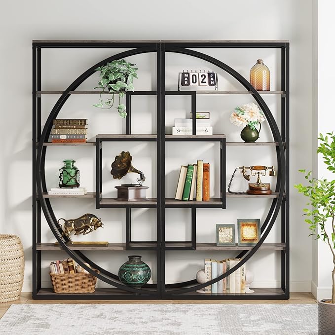 Tribesigns Bookshelf, Industrial 5-Tier Etagere Bookcase, 70.8 inch Tall - Image 3