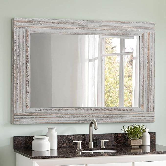 YOSHOOT Hand-Made Wooden Spliced Wall Mirror - Image 3