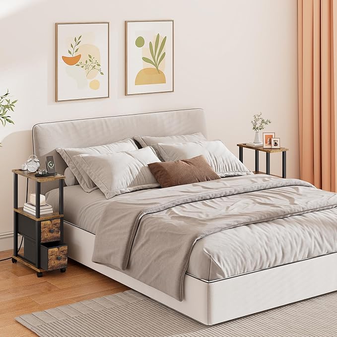 TUTOTAK Small Narrow End Tables, Side Tables - Image 9