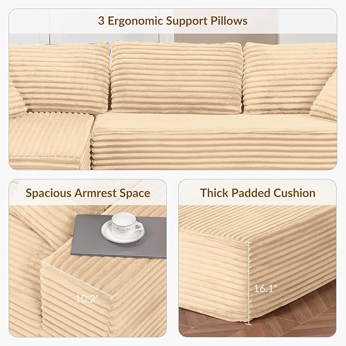 COMHOMA 105”Modular Sectional Sofa - Image 8