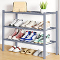 Smiry Shoe Rack, 3 Tier Bamboo Shoe Organizer, Stackable Free Standing Wooden by Smiry