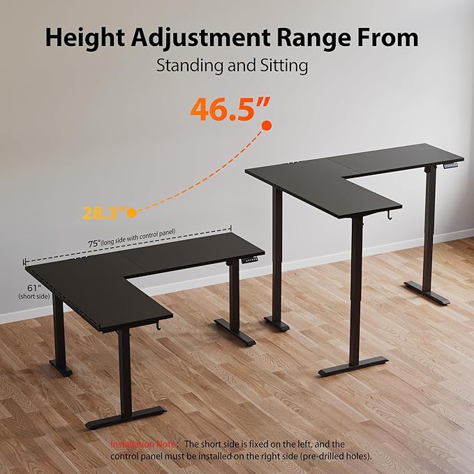 Agilestic L-Shaped Standing Desk Adjustable Height, Electric Corner Standing - Image 6