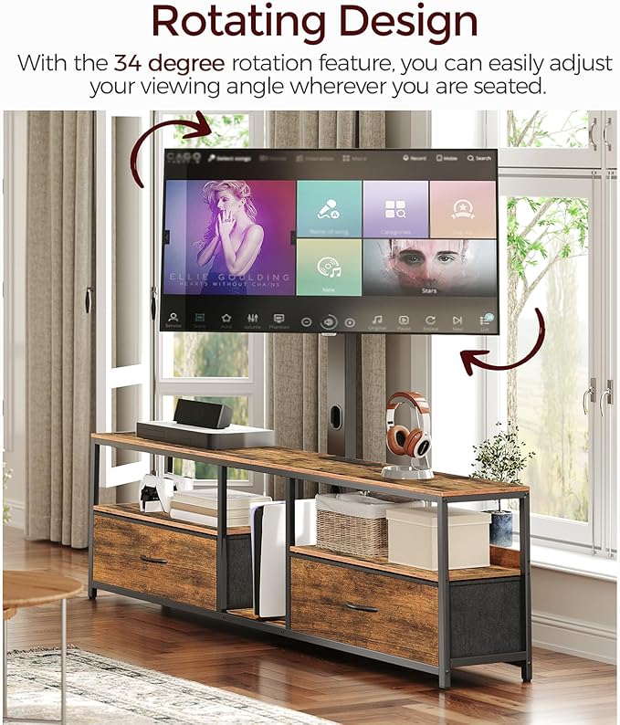 TV Stand with Mount for up to 75", Entertainment Center with Switch-Controlled - Image 5