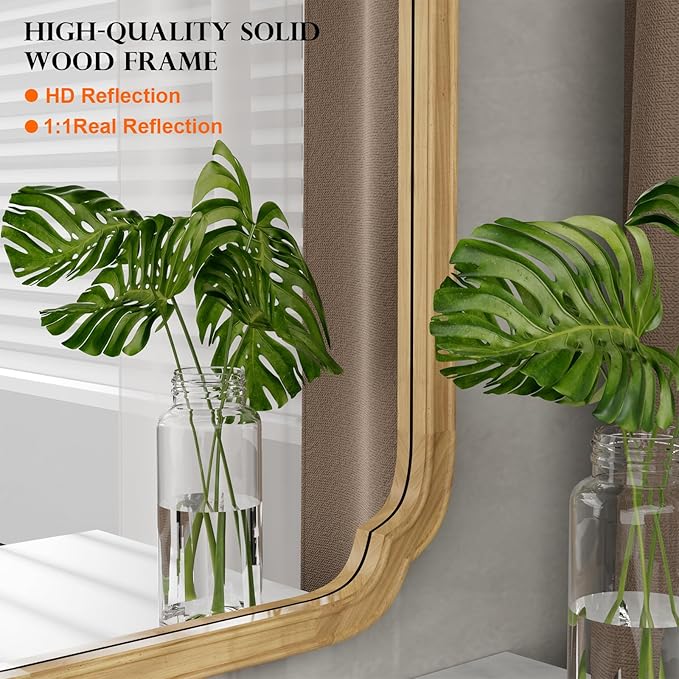 WallBeyond 24" x 36" Rounded Corner Arch Wall Mirror - Image 5