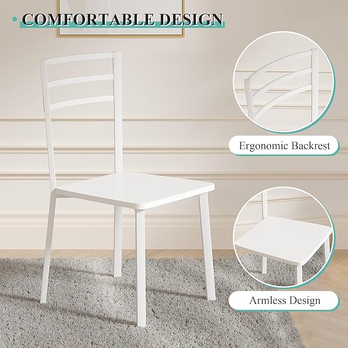 VECELO Small Round Dining Table Set - Image 7