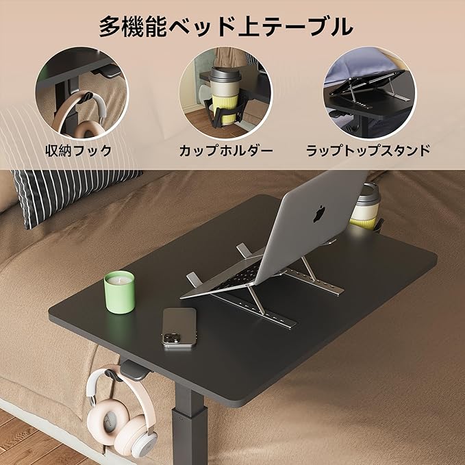 Gas Spring Adjustable Height Rolling Portable Laptop Desk, Mobile Standing Desk - Image 7