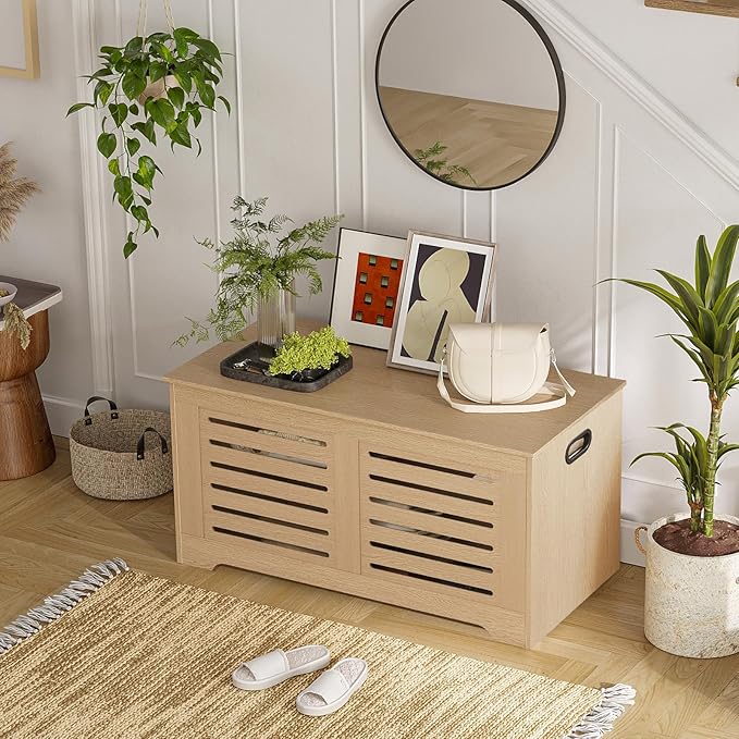 DINZI LVJ Storage Chest, 39.4”Wooden Storage Box - Image 9
