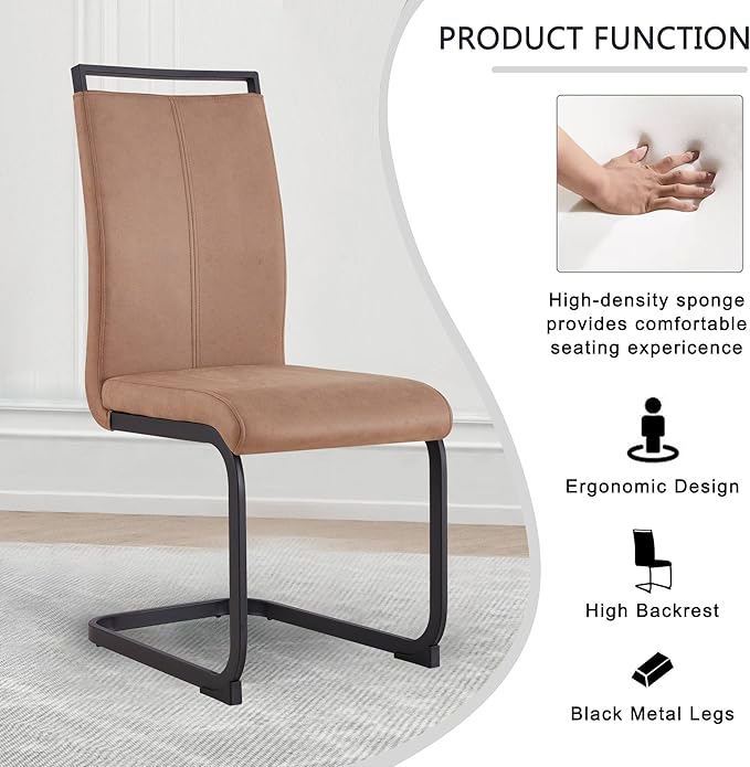Dining Chairs Set, Kitchen Modern Metal Chairs - Image 6