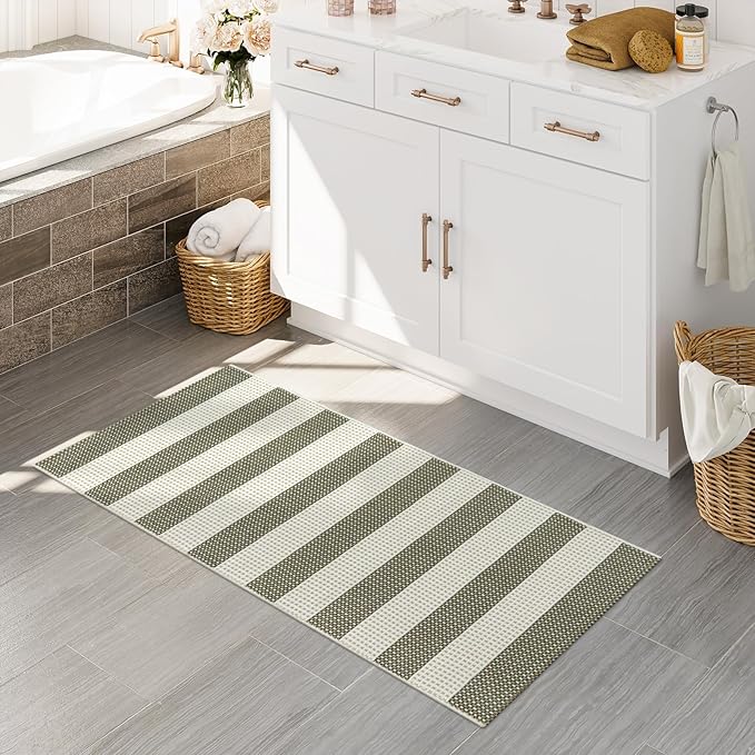 OJIA Striped Rug 24"x51" Washable Fall Front Door Mat Halloween Doormat Woven - Image 9