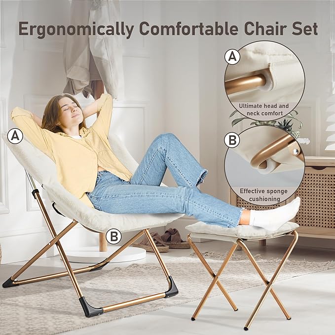 Comfy Oversized Saucer Chair - Image 4