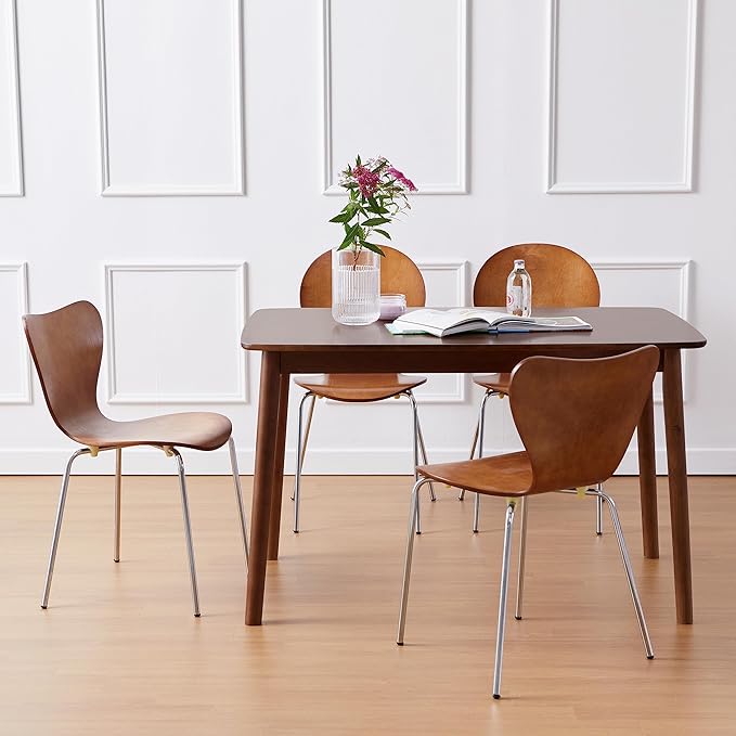 Livinia Aslan 47" Malaysian Oak Rectangular Wooden Dining Table/Solid Wood - Image 3