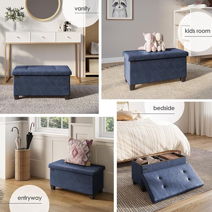 STORAGEBUD Storage Ottoman Bench - Image 5