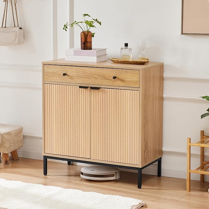 Sideboard Buffet Cabinet with Drawer, Farmhouse Coffee Bar Station Table - Image 9