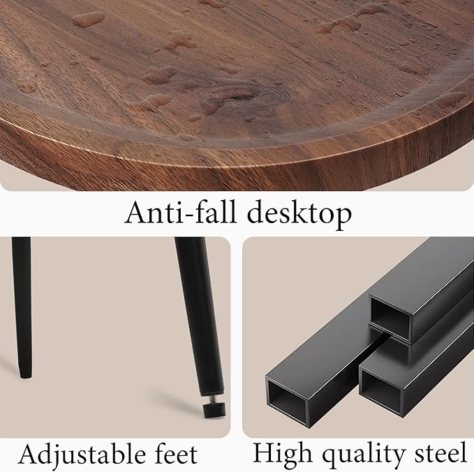 Side Table Small End Table, Oval & Round Wood Sofa Table, 2-Tier Accent Table - Image 7