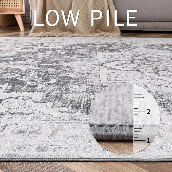 GENIMO Runner Rug 2x6, Machine Washable Non Slip Vintage Hallway Runner Rug - Image 5