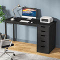 Tribesigns Computer Desk with 5 Drawers, 47 inches Rustic Brown Home Office by Tribesigns